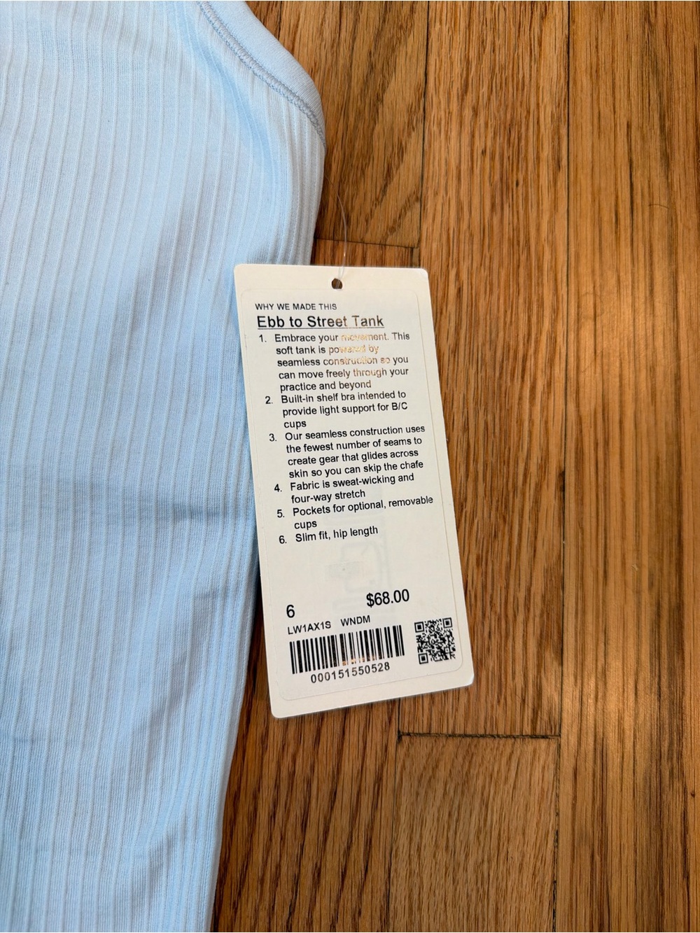 Lululemon Ebb to Street Tank Top - Size 6 - Windmill - NWT - Picture 6 of 6